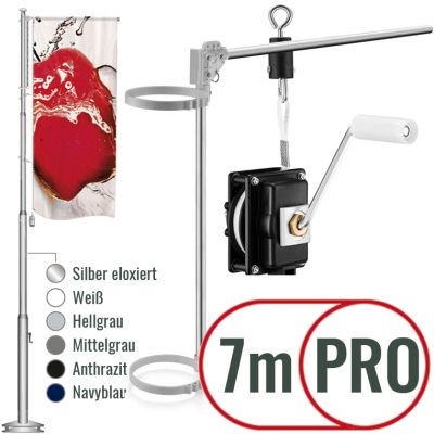 Fahnenmast Windtracker Kurbel PRO 700cm